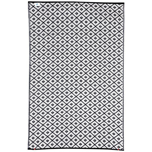 Outdoor Rug Recycled Plastic - Kimberley Black - Floorsome - Outdoor Rugs