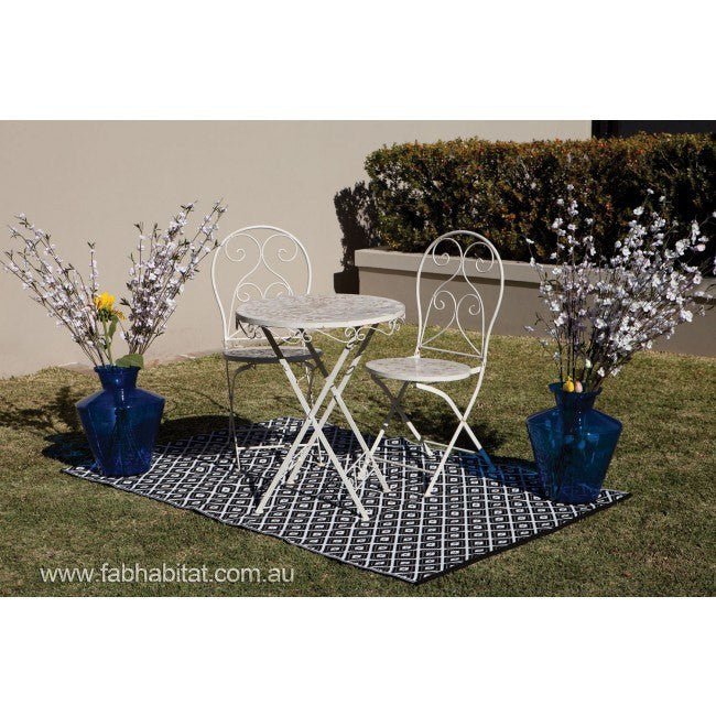 Outdoor Rug Recycled Plastic - Kimberley Black - Floorsome - Outdoor Rugs - PLRKIMBLK090179 - Outdoor Rugs