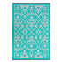 Outdoor Rug Recycled Plastic - Venice Turquoise and Cream - Floorsome - Outdoor Rugs - PLRVENTRQ120179 - Outdoor Rugs