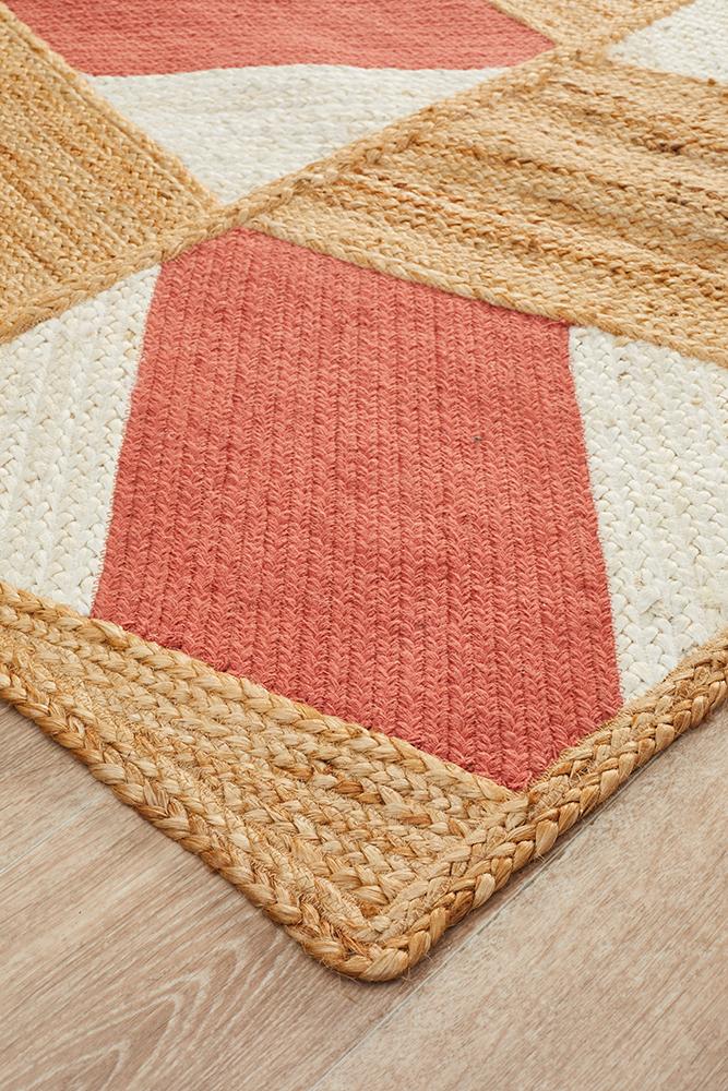 Pageant Coral Rug - Floorsome - MODERN - PRD - 111 - CRL - 220X150 - MODERN