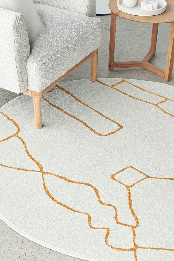 Paradise Amy Gold Round - Floorsome - Paradise Collection - PDS - AMY - GOLD - 150X150 - Paradise Collection