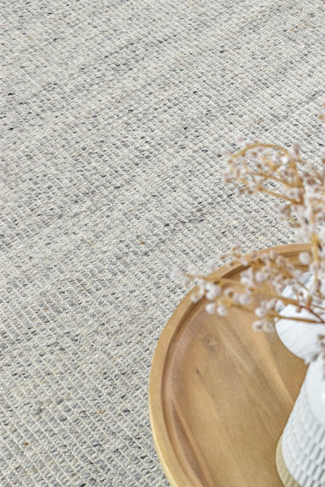 Parko Wool Ivory Grey Rug - Floorsome - FLATWEAVE - CHIA - IVO - GRE - 160X230 - FLATWEAVE