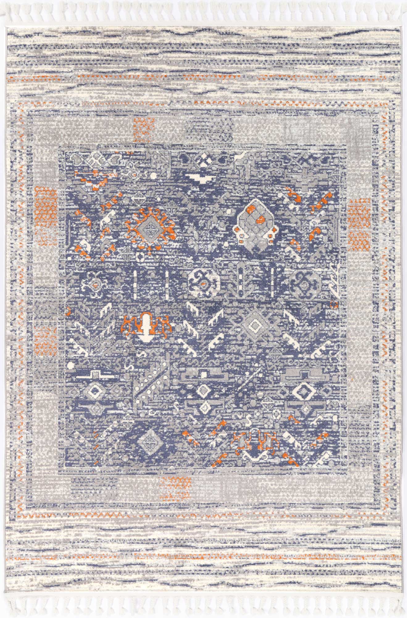 Pasto Rojas Blue/Grey Rug - Floorsome - Rug - INCA80304 - Rug