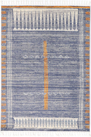 Pasto Tribal Blue Rug - Floorsome - Rug