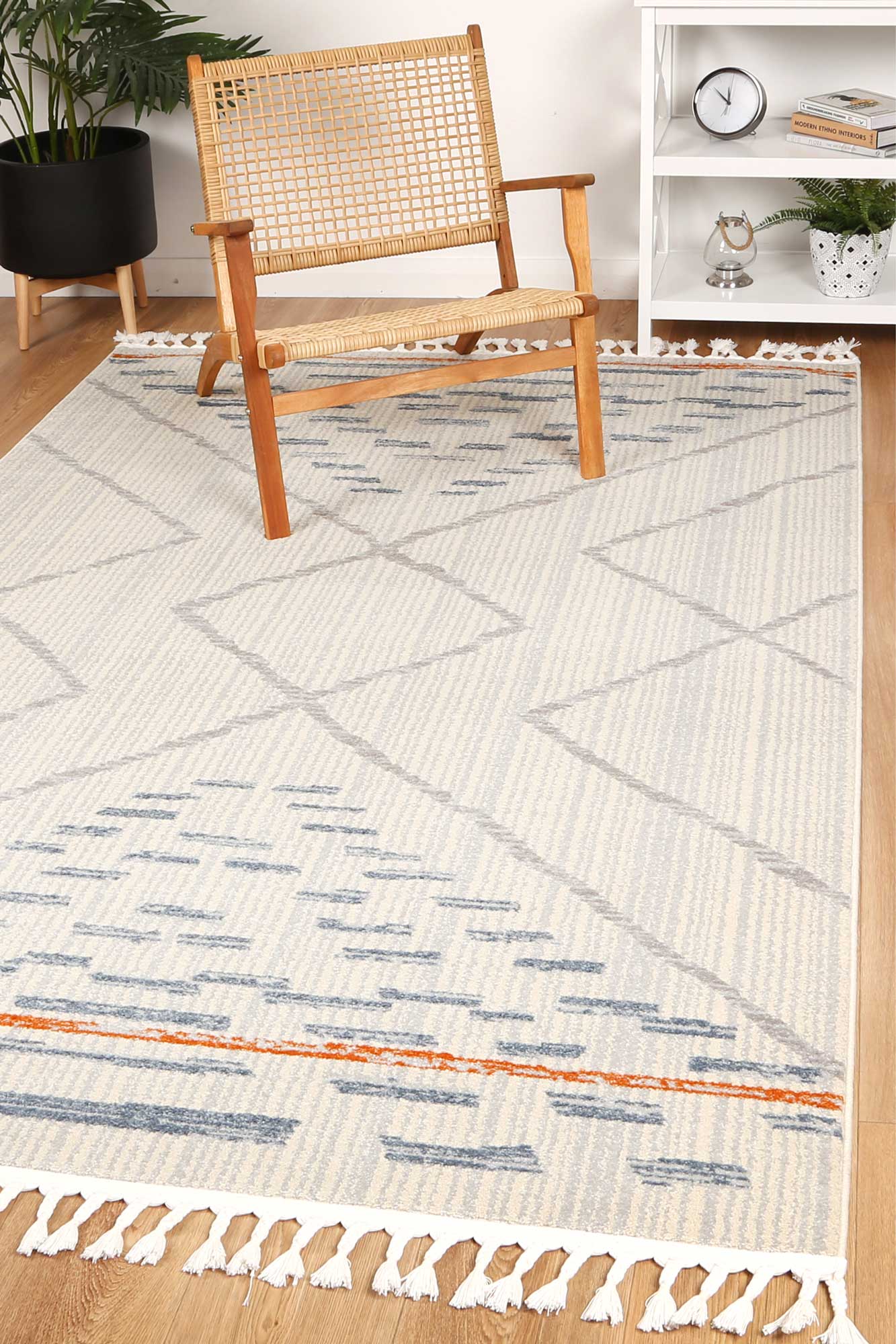 Pasto Tribal Light Grey Rug - Floorsome - Rug - INCA80303 - Rug