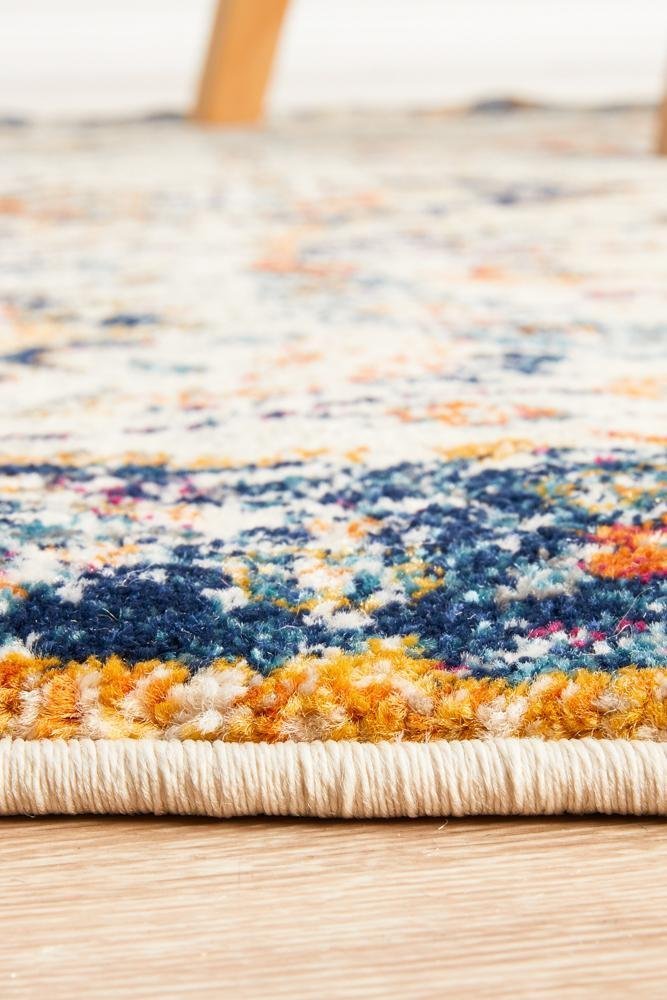 Peacock Ivory Transitional Round Rug - Floorsome - Modern - EVO - 255 - IVO - 150X150 - Modern