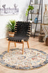 Peacock Ivory Transitional Round Rug - Floorsome - Modern - EVO - 255 - IVO - 150X150 - Modern