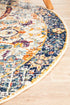Peacock Ivory Transitional Round Rug - Floorsome - Modern - EVO - 255 - IVO - 150X150 - Modern