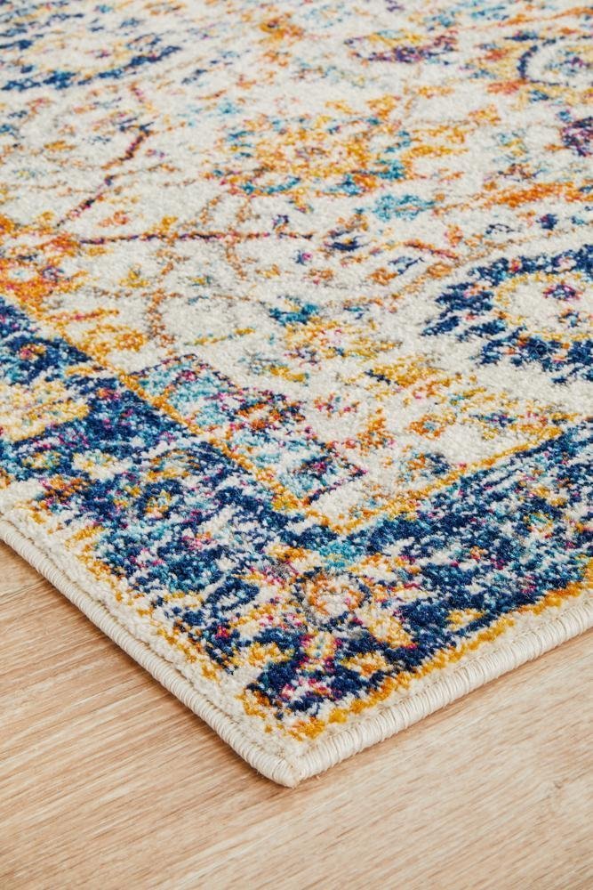 Peacock Ivory Transitional Runner Rug - Floorsome - Modern - EVO - 255 - IVO - 300X80 - Modern