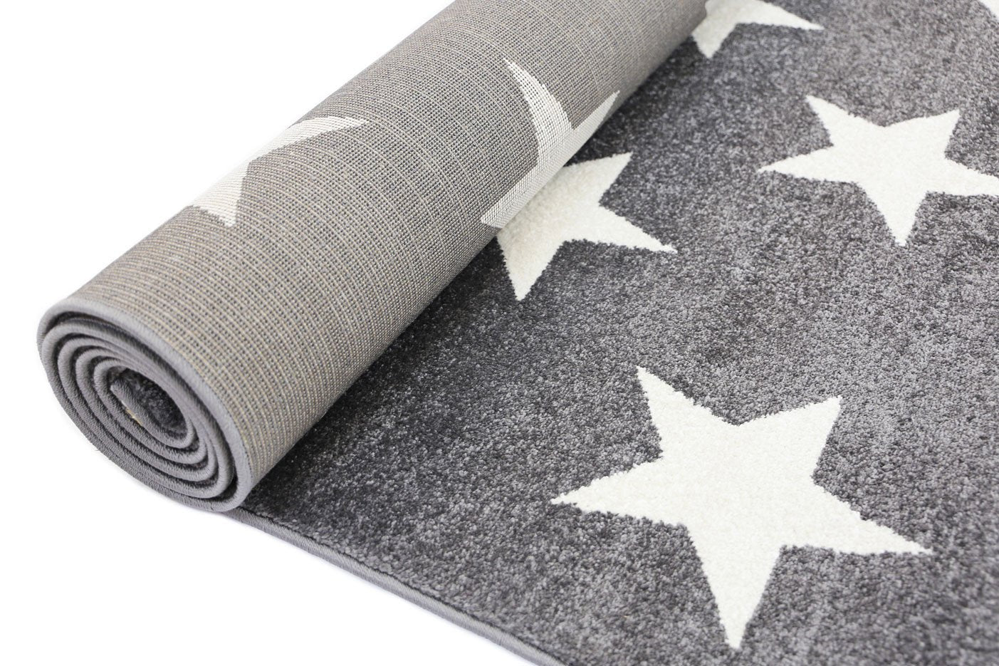 Piccolo Charcoal and White Stars Kids Rug - Floorsome - Kids - PICC1201592795 - Kids