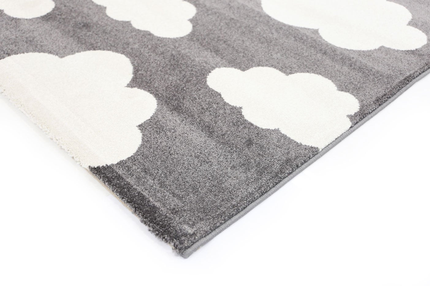 Piccolo Dark Grey and White Cloud Kids Rug - Floorsome - Kids - PICC1201592495 - Kids