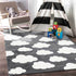 Piccolo Dark Grey and White Cloud Kids Rug - Floorsome - Kids - PICC1201592495 - Kids