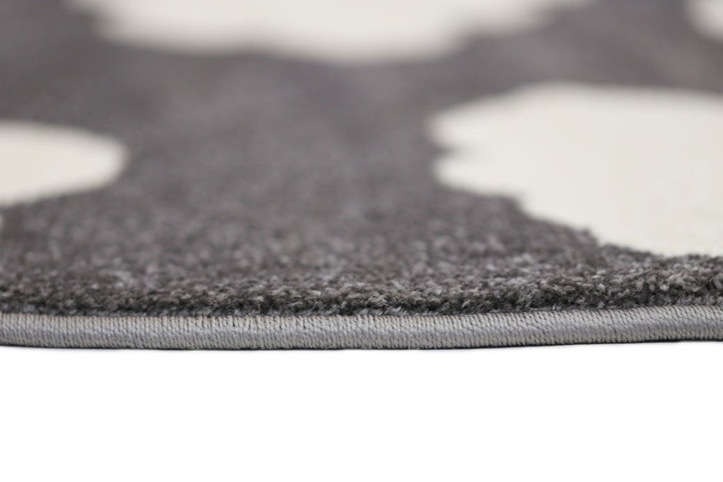 Piccolo Dark Grey and White Cloud Kids Rug - Floorsome - Kids - PICC1201592495 - Kids
