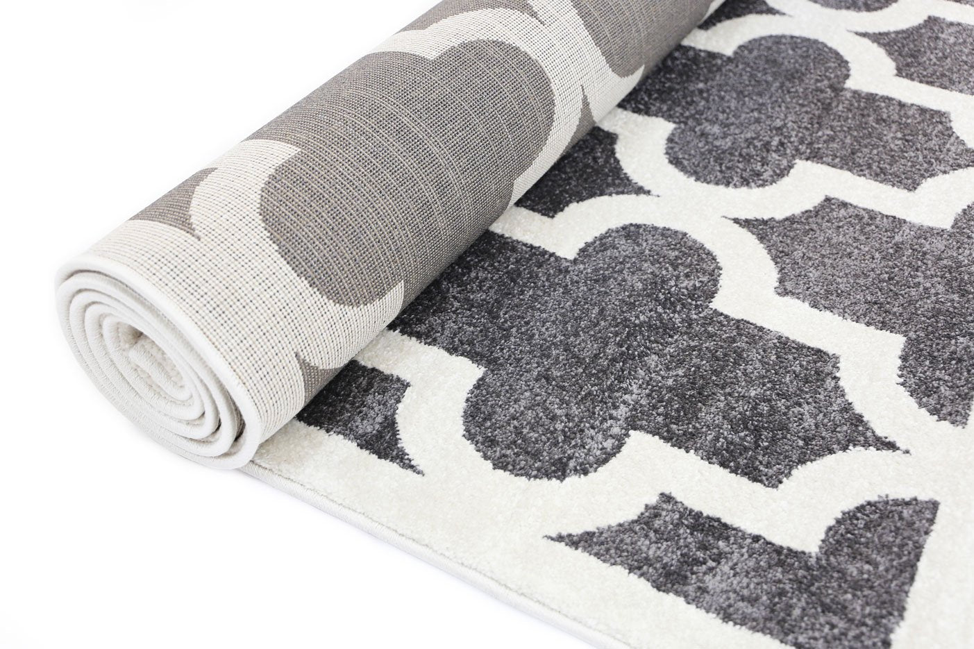 Piccolo Grey and White Lattice Pattern Kids Rug - Floorsome - Kids - PICC1202051895 - Kids