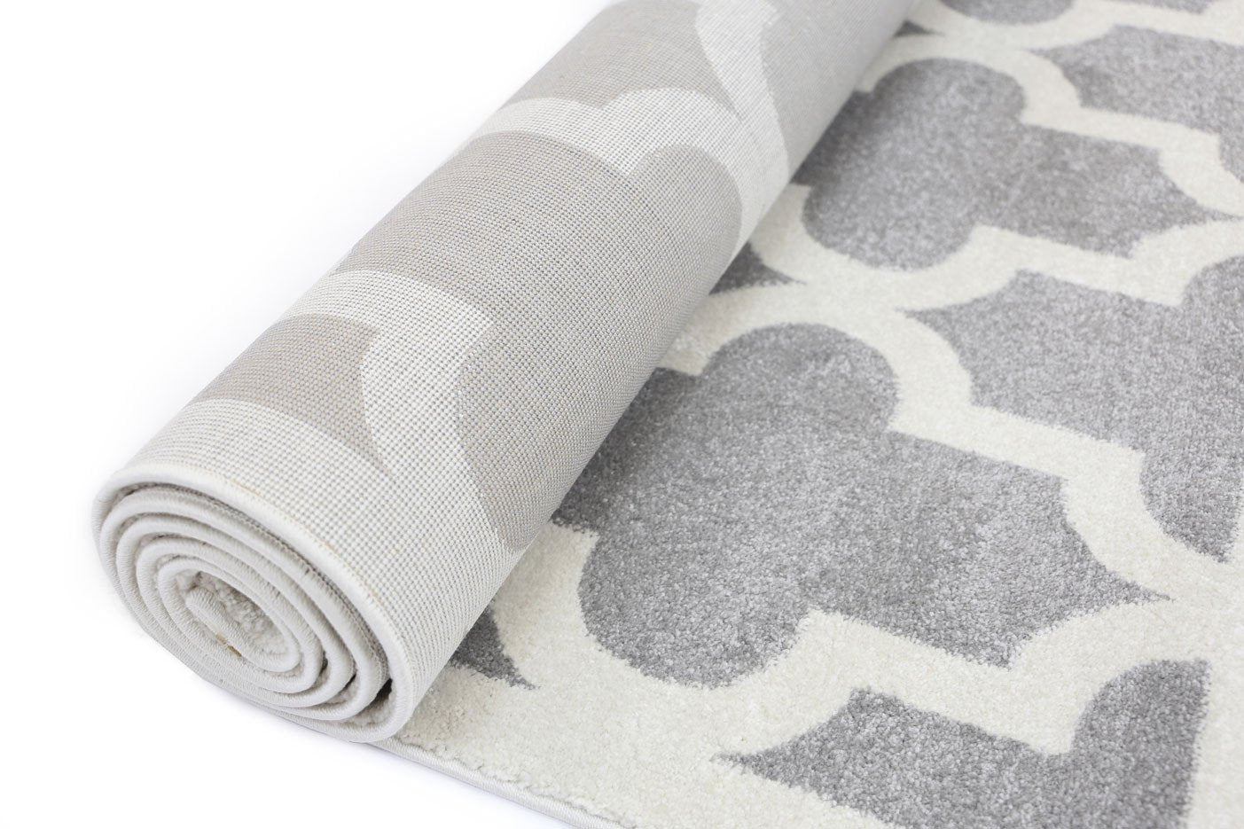 Piccolo Light Grey and White Lattice Pattern Kids Rug - Floorsome - Kids - PICC1202051896 - Kids