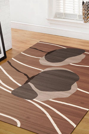 Poppies Modern Rug Beige - Floorsome - Modern