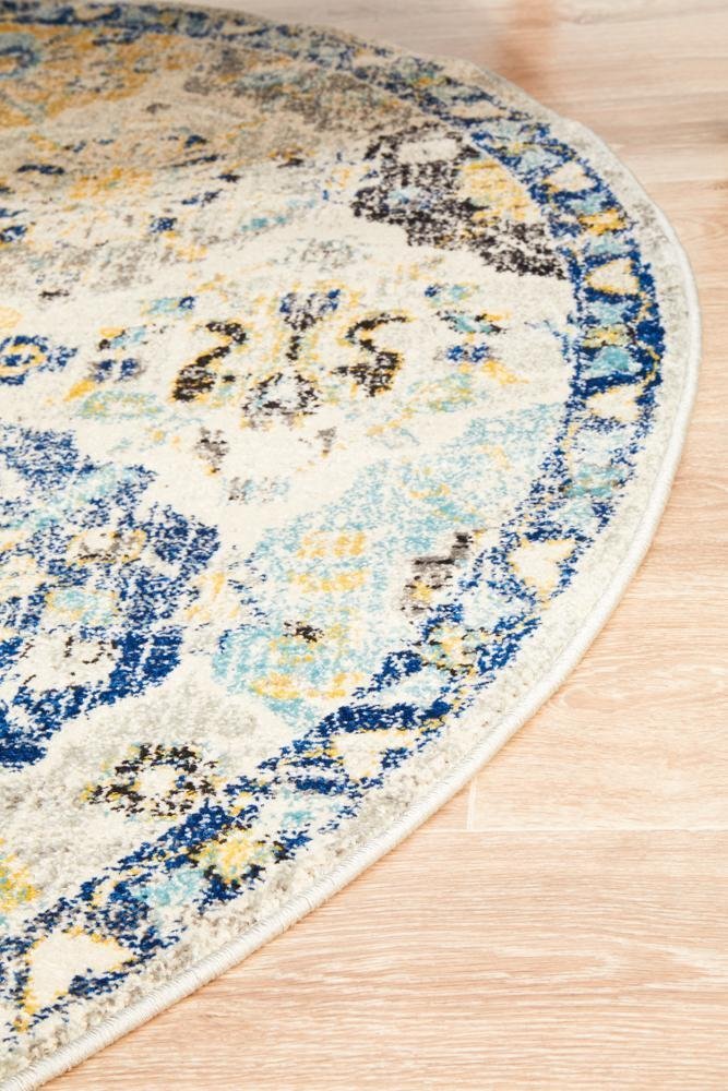 Poppy Multi Transitional Round Rug - Floorsome - Modern - EVO - 266 - MULT - 150X150 - Modern
