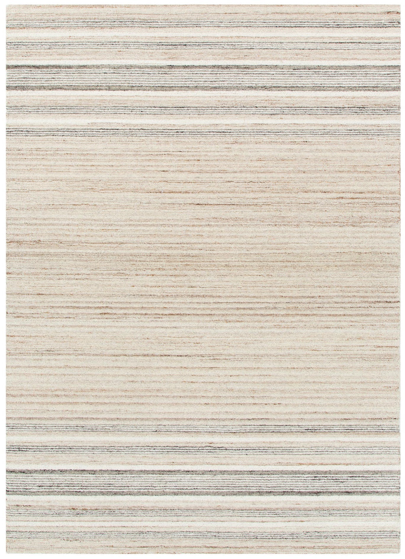 Praia Multi Stripe Beige Grey Wool Rug - Floorsome - Area Rug - PRAI160STIG - Area Rug