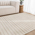 Praia Stripes Ivory Beige Wool Rug - Floorsome - Area Rug - PRAI160STIB - Area Rug