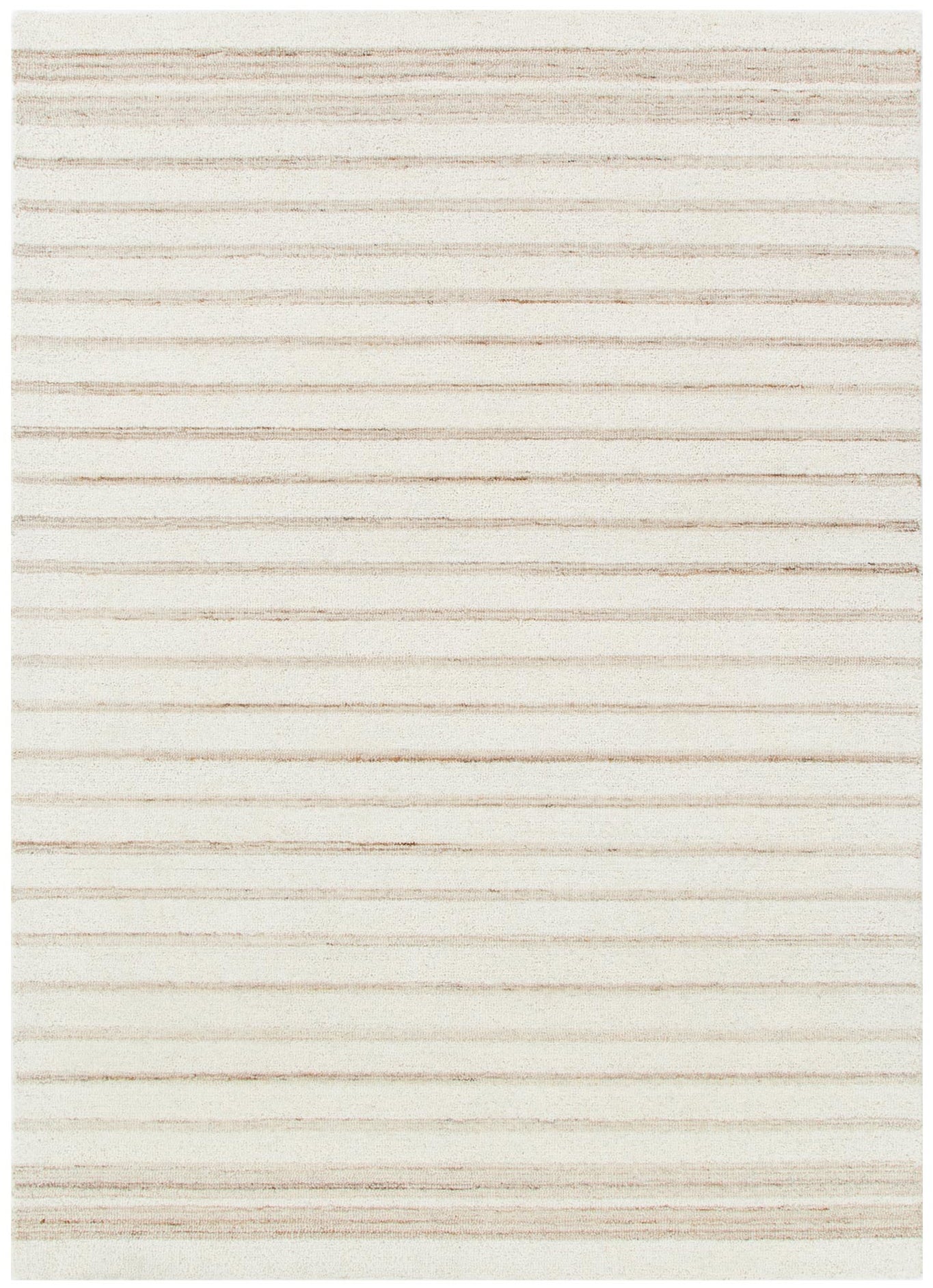 Praia Stripes Ivory Beige Wool Rug - Floorsome - Area Rug - PRAI160STIB - Area Rug