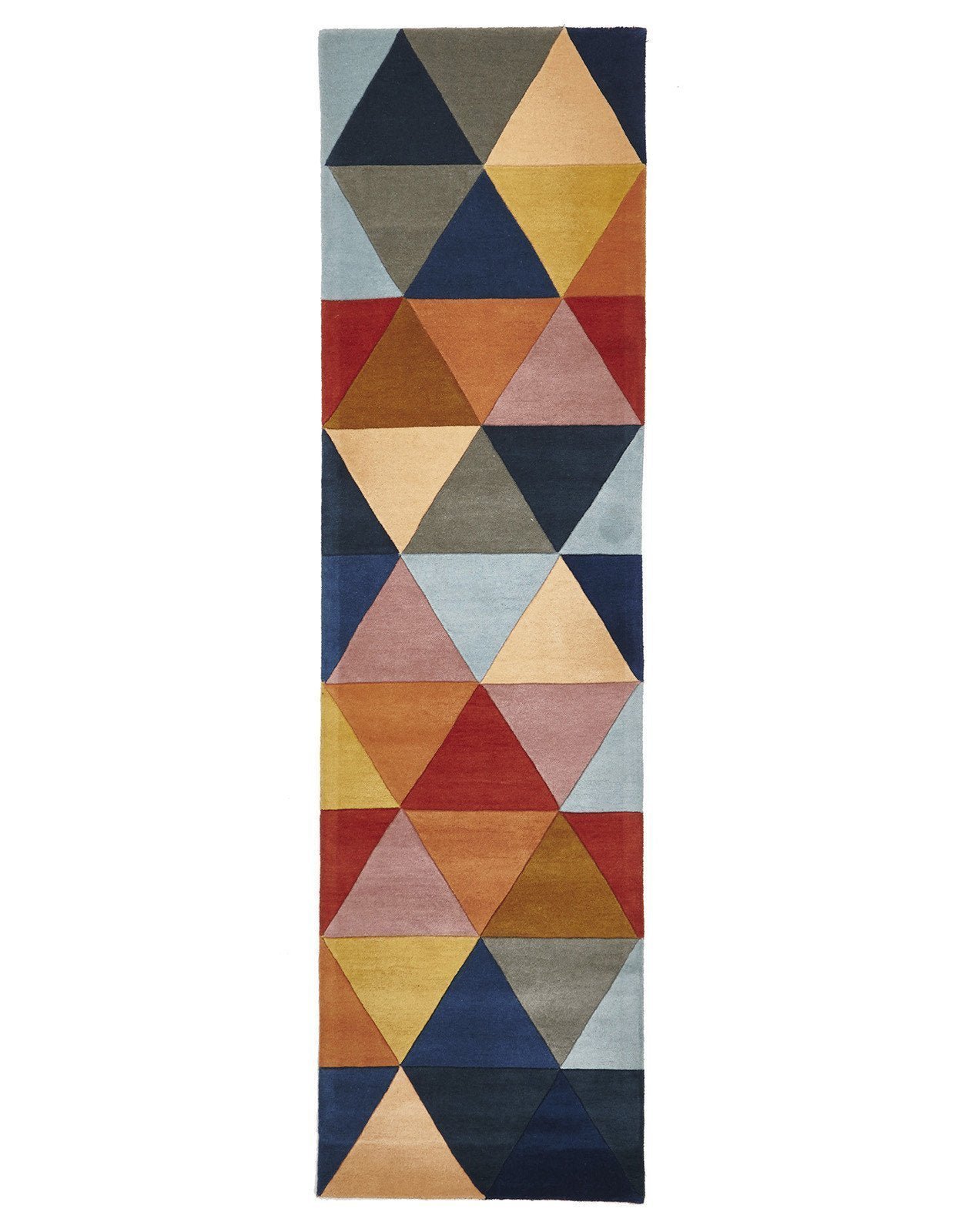 Prism Designer Wool Runner Rug Rust Blue Navy - Floorsome - Modern - MTX - 905 - MUL - 300X80 - Modern