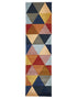 Prism Designer Wool Runner Rug Rust Blue Navy - Floorsome - Modern - MTX - 905 - MUL - 300X80 - Modern