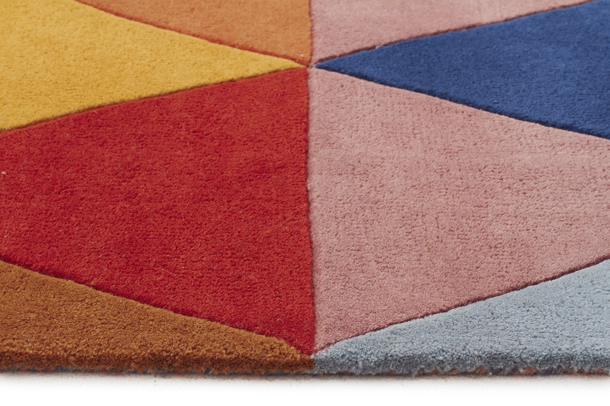 Prism Designer Wool Runner Rug Rust Blue Navy - Floorsome - Modern - MTX - 905 - MUL - 300X80 - Modern