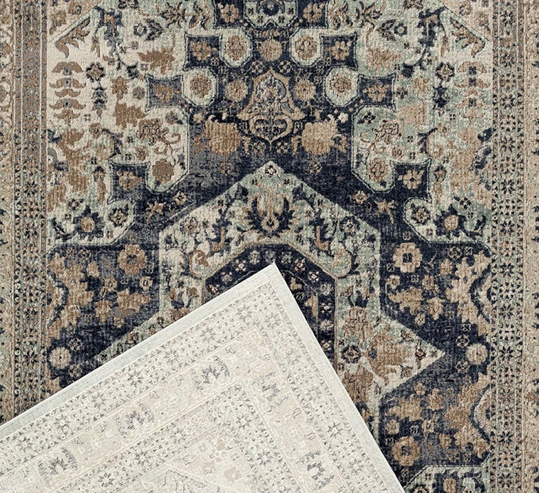 Providence Rugs Providence Esquire Brushed Traditional Blue Rug | Floorsome