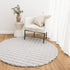 Purity Washable Round Rug Silver - Floorsome - Area Rug - PURI10RSILV - Area Rug