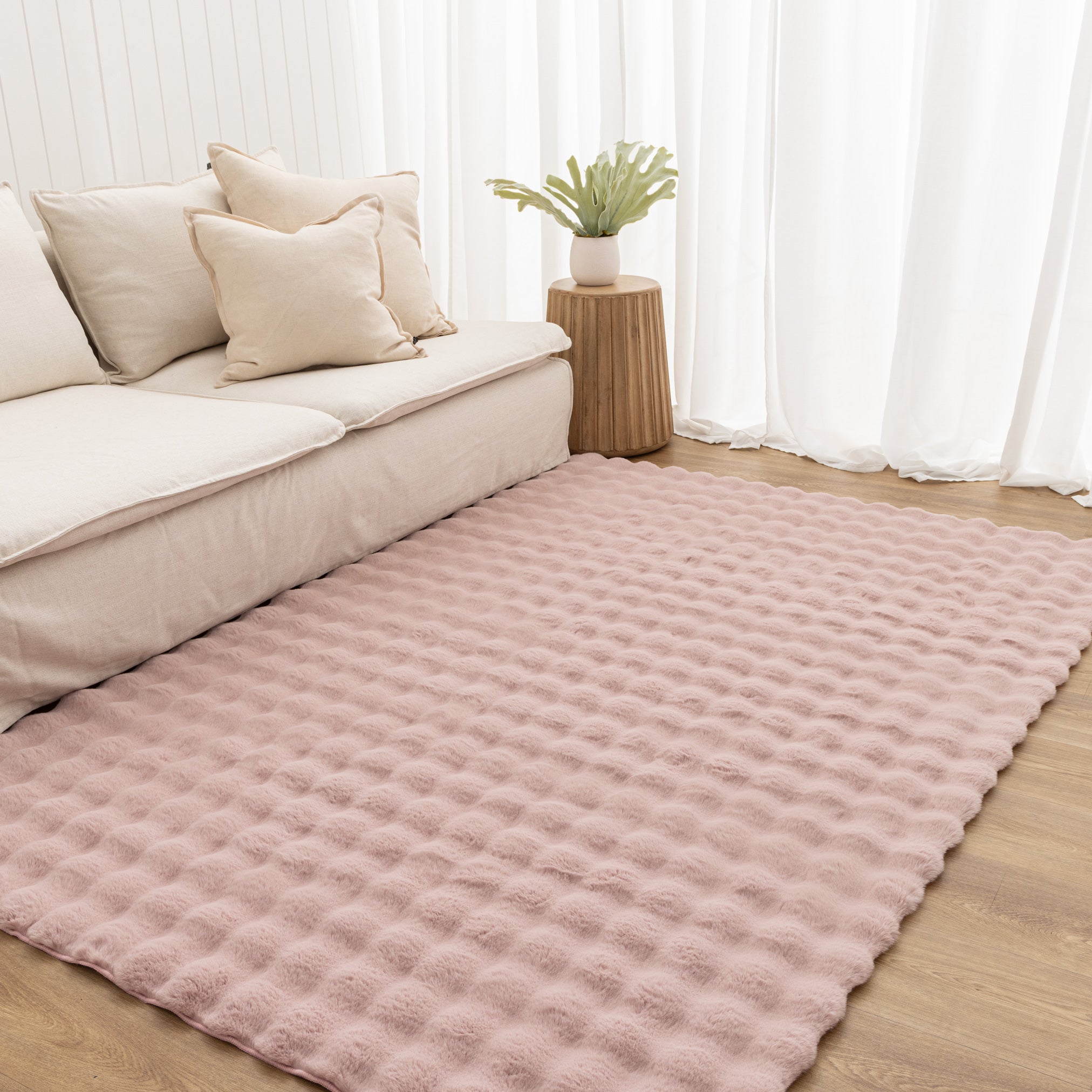 Purity Washable Rug Rose Pink - Floorsome - Area Rug - PURI150ROSE - Area Rug