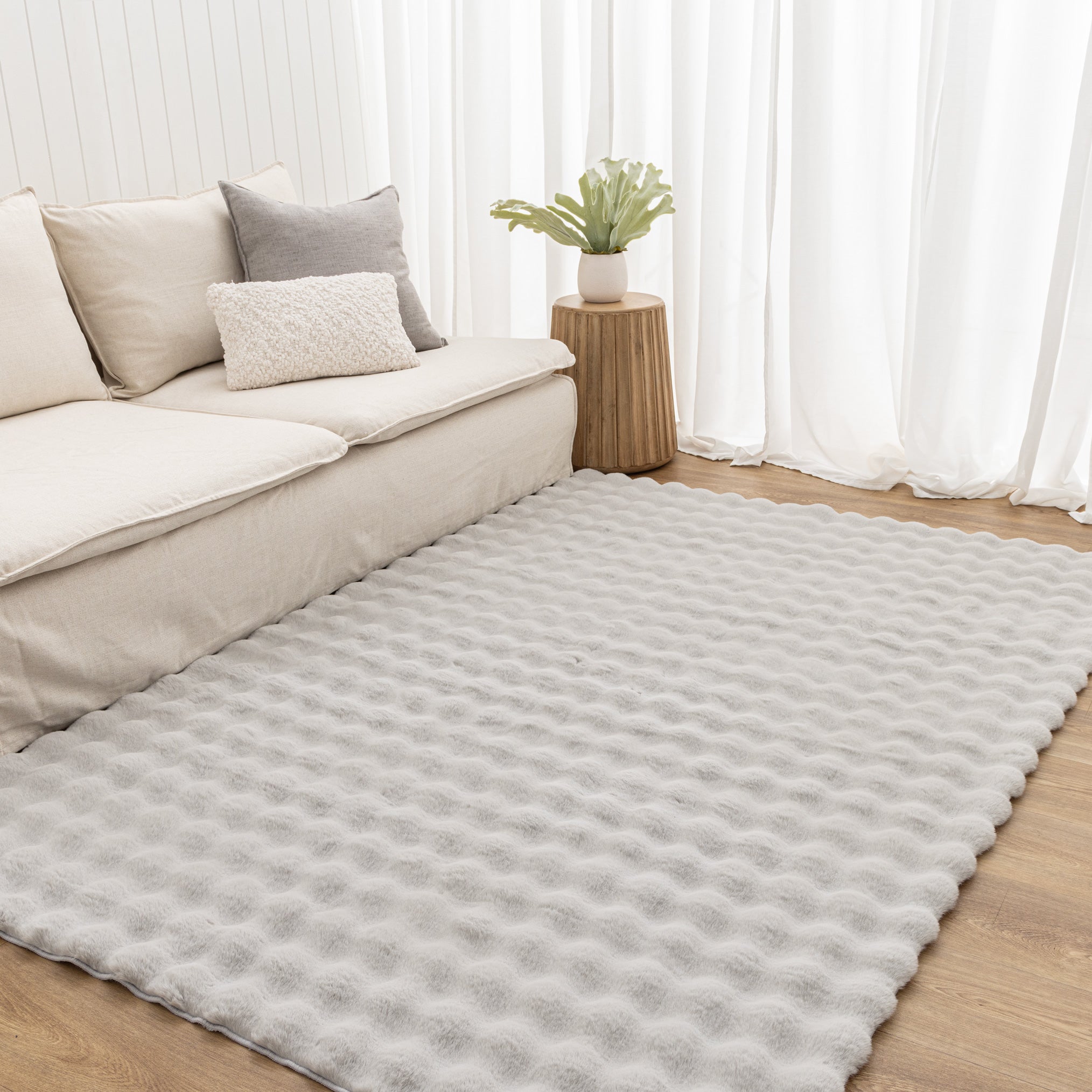 Purity Washable Rug Silver - Floorsome - Area Rug - PURI150SILV - Area Rug
