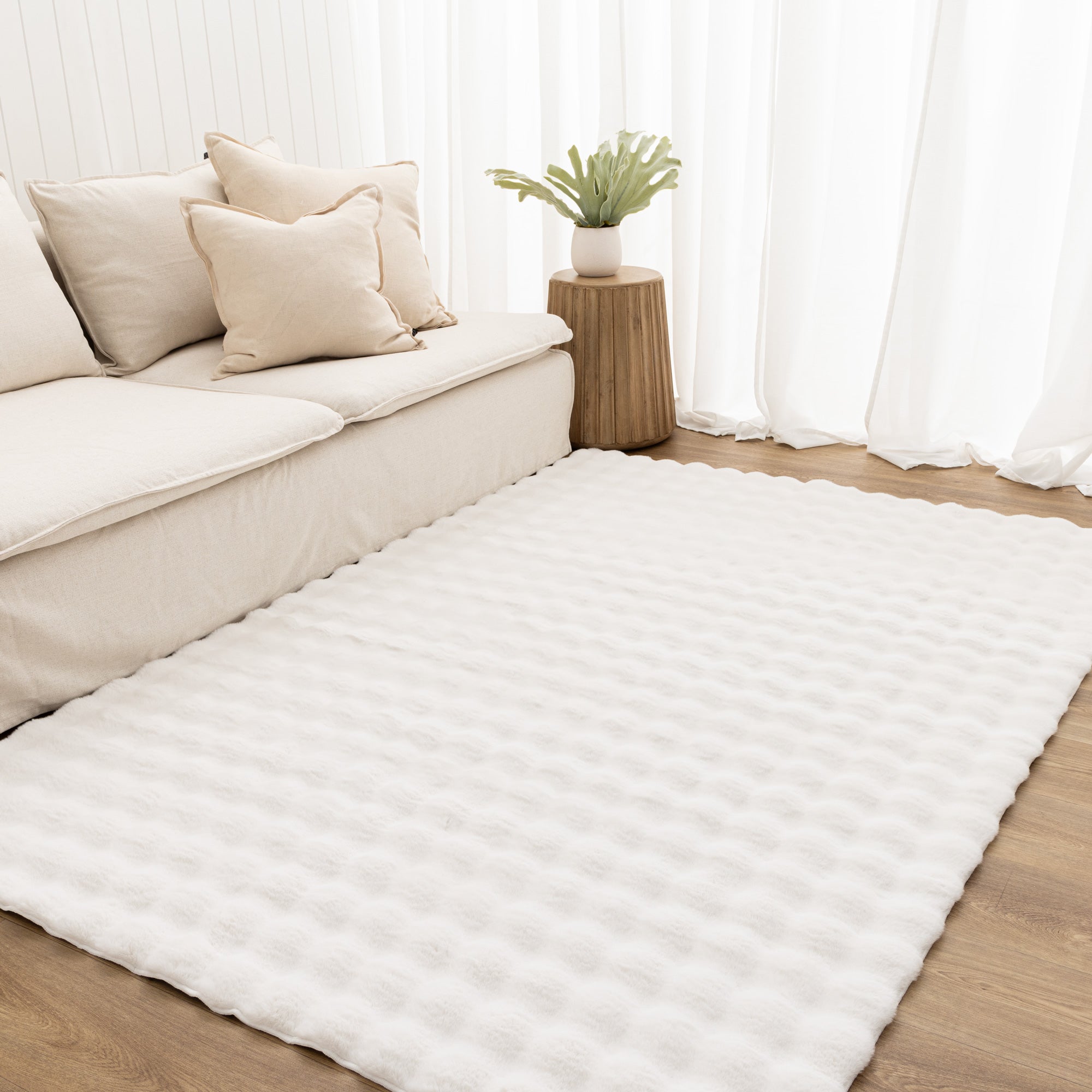 Purity Washable Rug White - Floorsome - Area Rug - PURI150WHIT - Area Rug