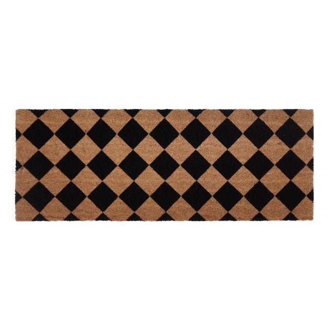 PVC Backed Coir Door Mat - Diamond 120x45cm - Floorsome - Door Mat