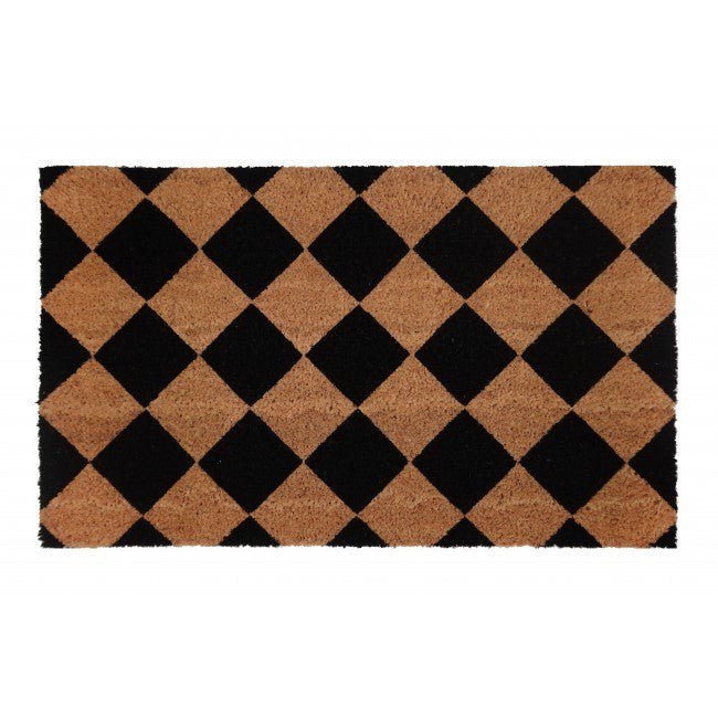 PVC Backed Coir Door Mat - Diamond 90x60cm