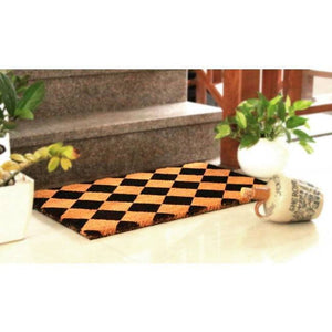 PVC Backed Coir Door Mat - Diamond 90x60cm - Floorsome - Door Mat