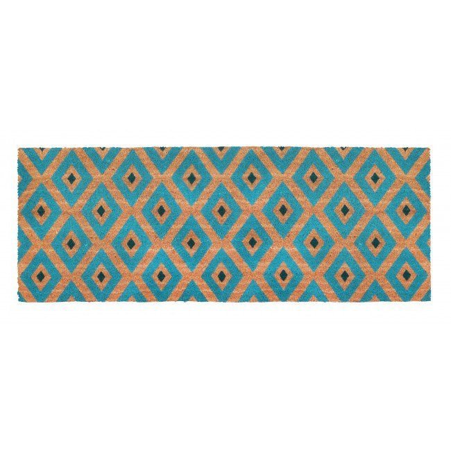 PVC Backed Coir Door Mat - Kimberley Blue 120x45cm - Floorsome - Door Mat - DMKIMBBLUE45120 - Door Mat