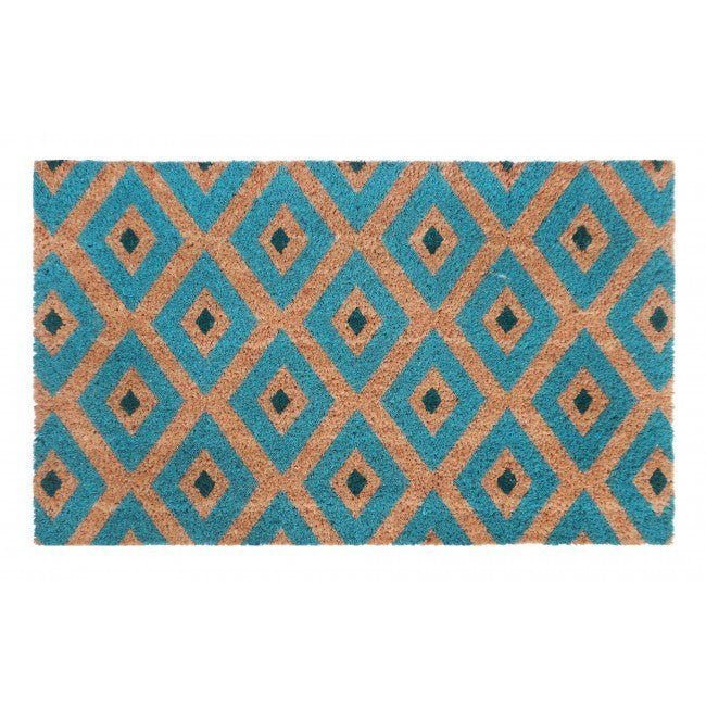 PVC Backed Coir Door Mat - Kimberley Blue 75x45cm - Floorsome - Door Mat - DMKIMBBLUE04575 - Door Mat
