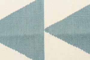Pyramid Flat Weave Runner Rug Blue - Floorsome - Modern