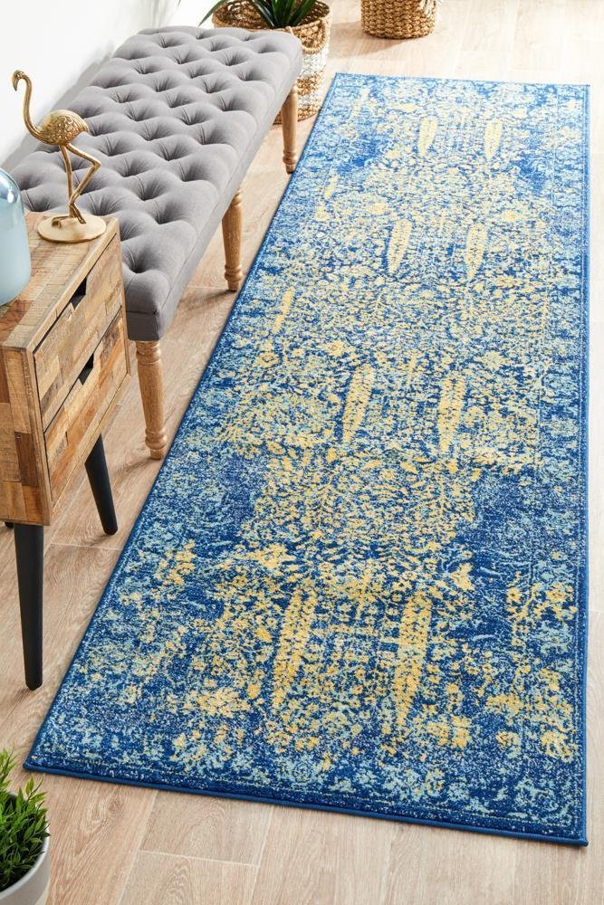 Radiance 411 Royal Blue Runner Rug - Floorsome - Radiance Collection - RAD - 411 - ROYL - 300X80 - Radiance Collection