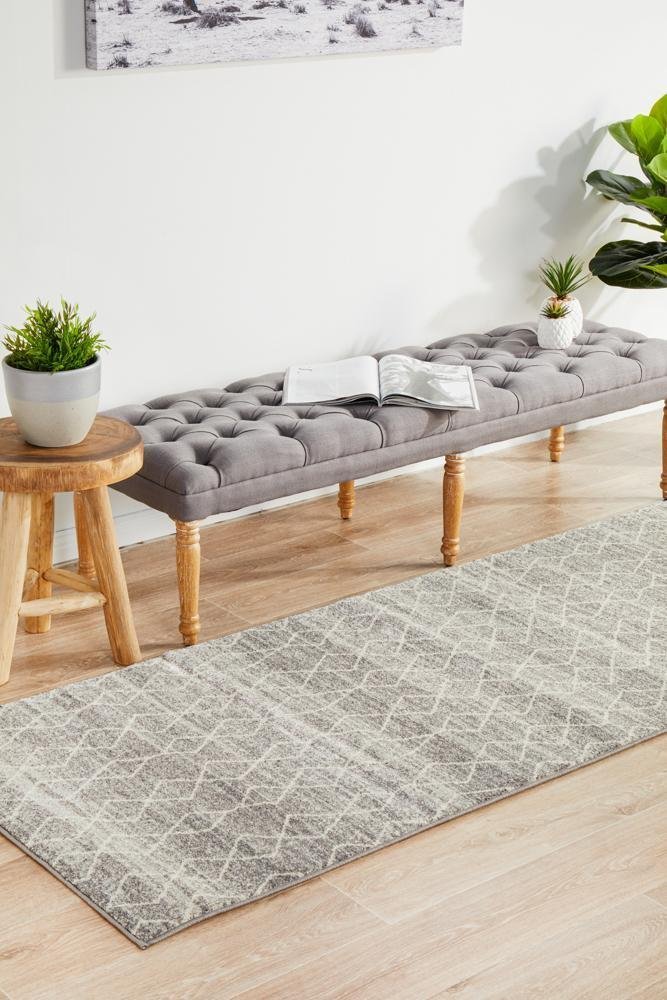 Remy Silver Transitional Runner Rug - Floorsome - Modern - EVO - 257 - SIL - 300X80 - Modern