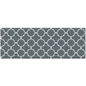 Renaissance Black & Grey Soft Padded Trellis Kitchen Mat - Floorsome - Kitchen Mat