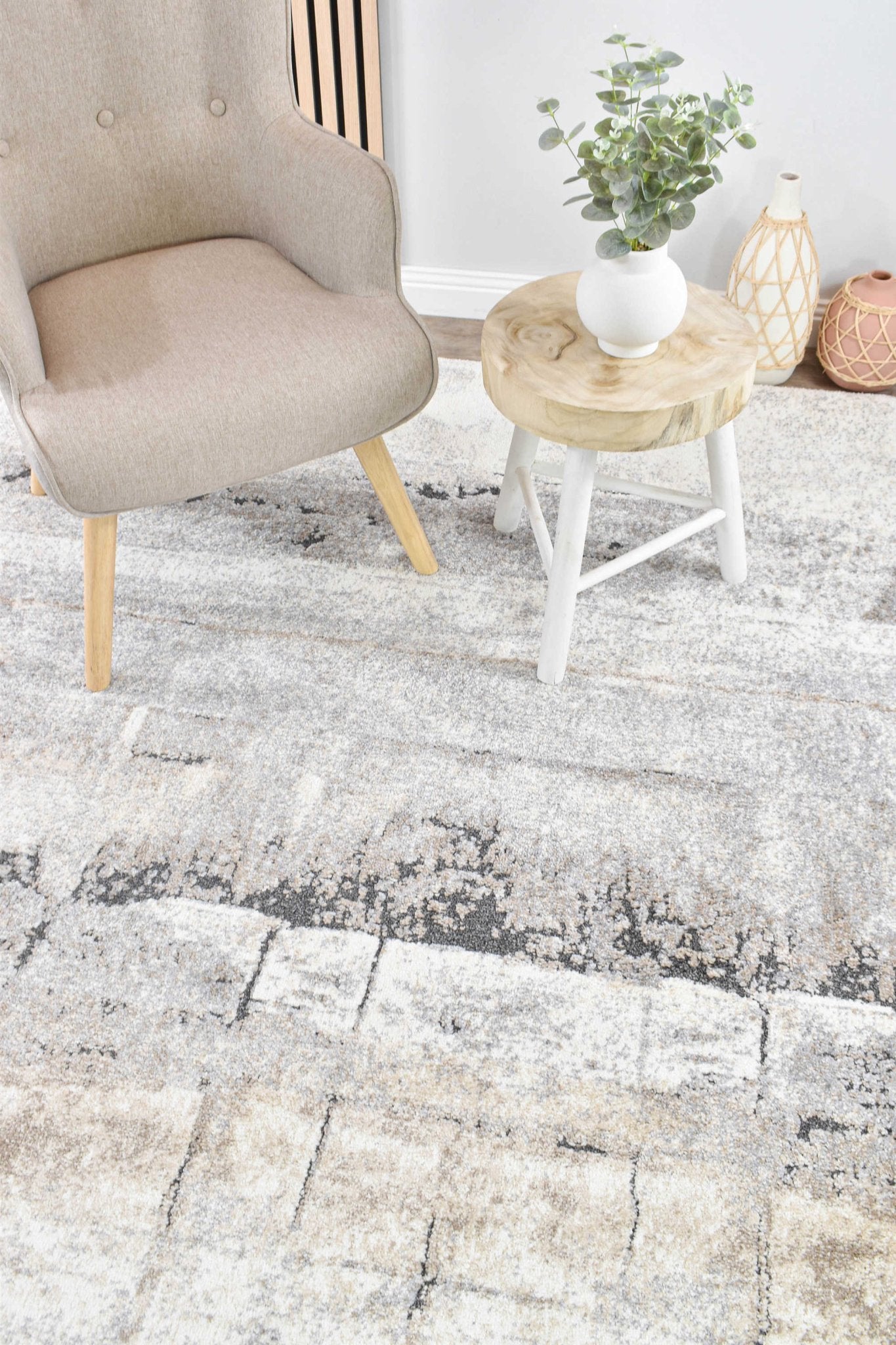 Ripple Radiance Rug - Floorsome - MODERN - CHAR-TANGLEWOOD-80X150 - MODERN