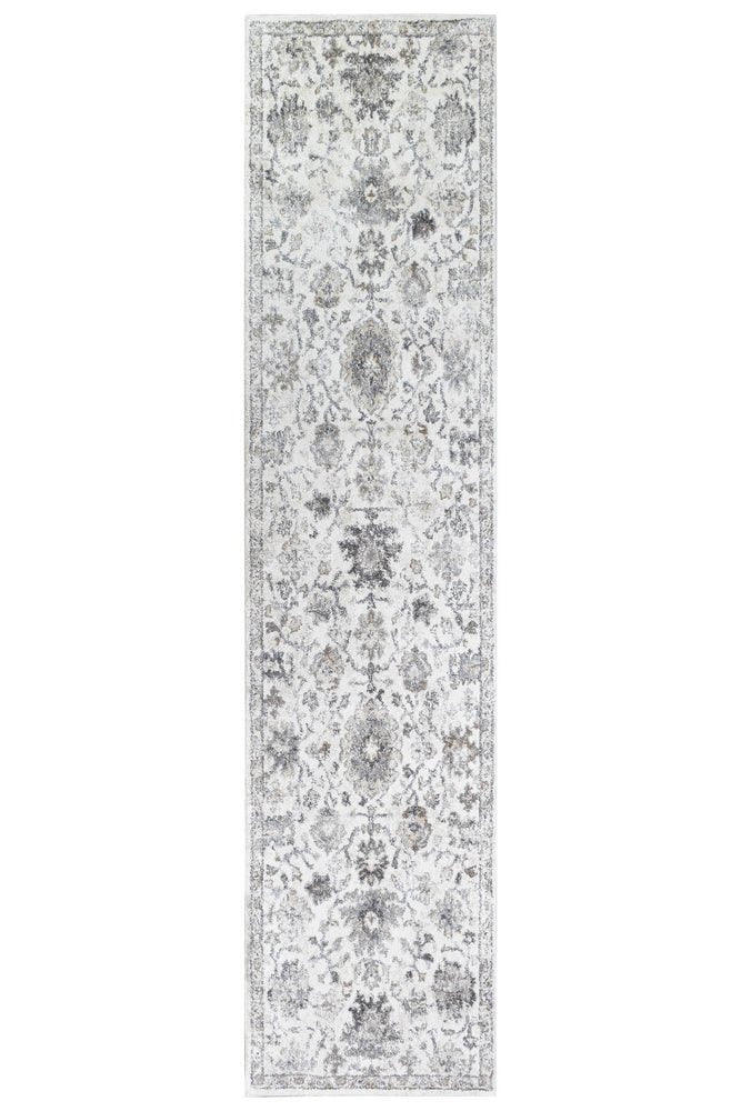 Roman 678A Pearl Bloom Runner - Floorsome - RUNNER - SOFIA-B0678A-GREY-100X300 - RUNNER