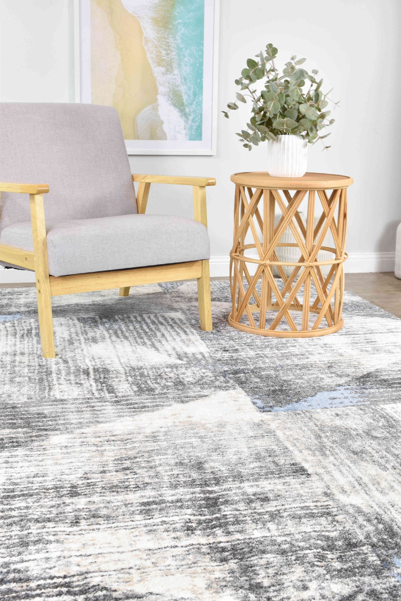 Roman A0131A Atlantic Mystique Rug - Floorsome - INDOOR/OUTDOOR - SOFIA - A0131A - BLUE - 80X150 - INDOOR/OUTDOOR