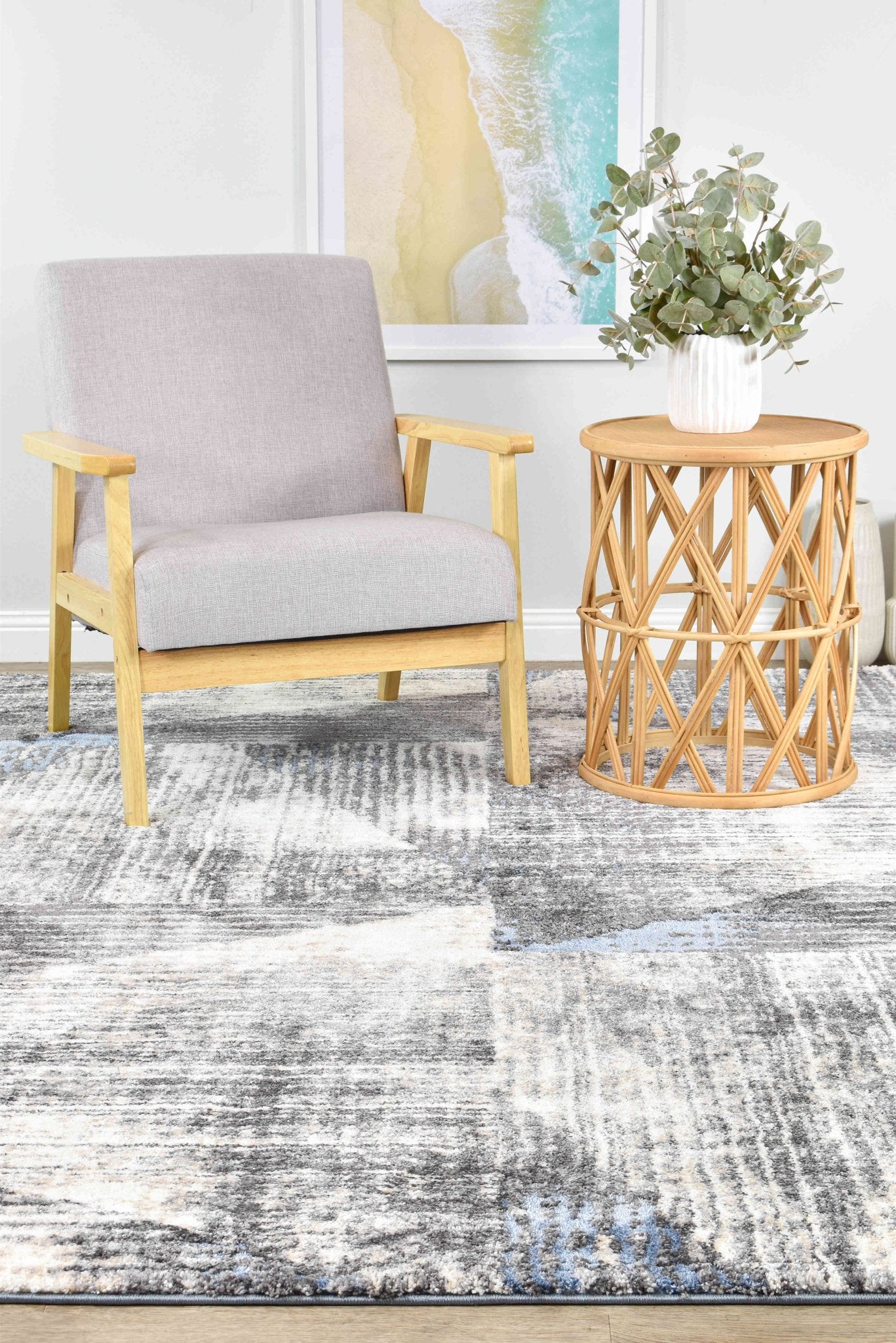 Roman A0131A Atlantic Mystique Rug - Floorsome - INDOOR/OUTDOOR - SOFIA - A0131A - BLUE - 80X150 - INDOOR/OUTDOOR
