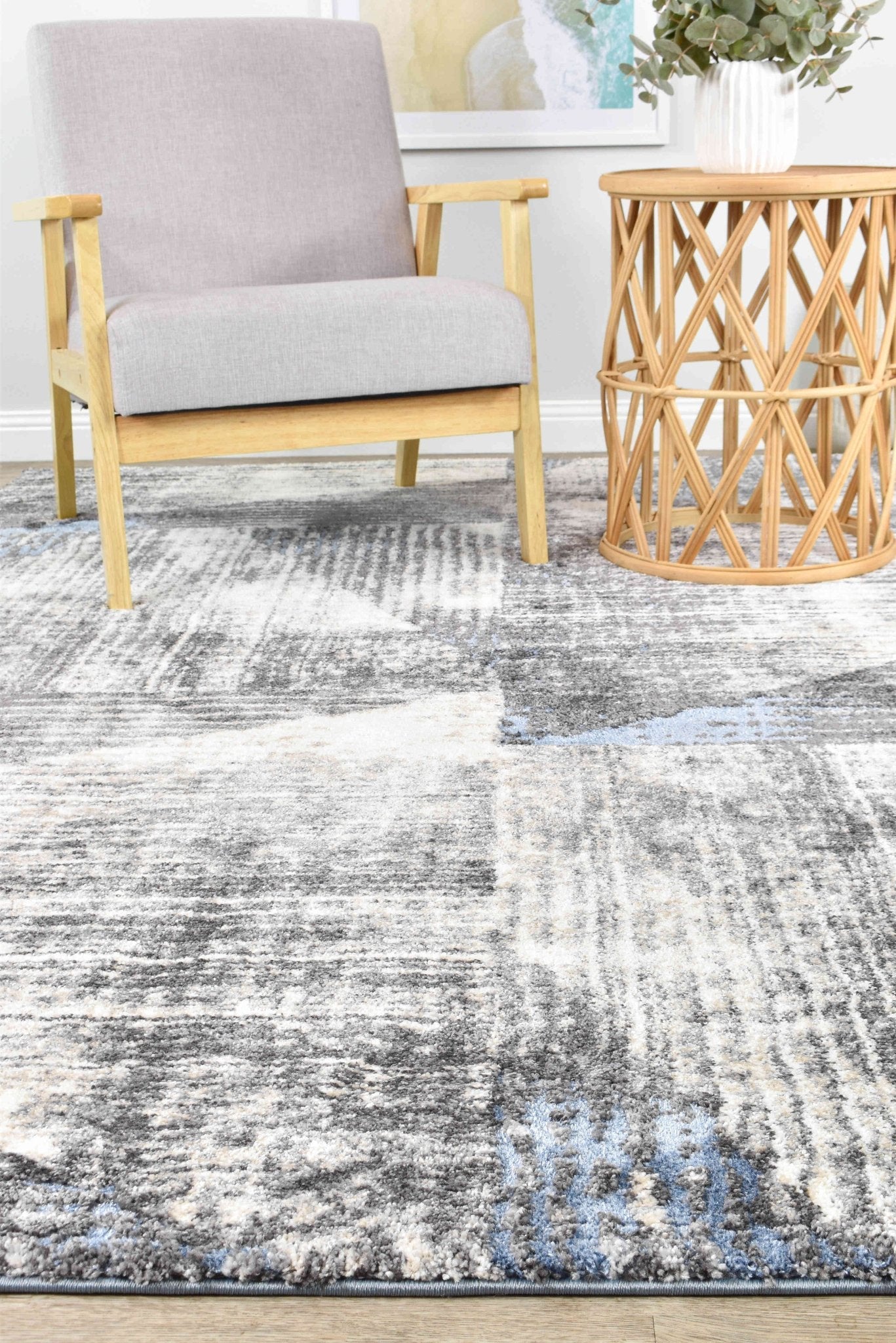 Roman A0131A Atlantic Mystique Rug - Floorsome - INDOOR/OUTDOOR - SOFIA - A0131A - BLUE - 80X150 - INDOOR/OUTDOOR