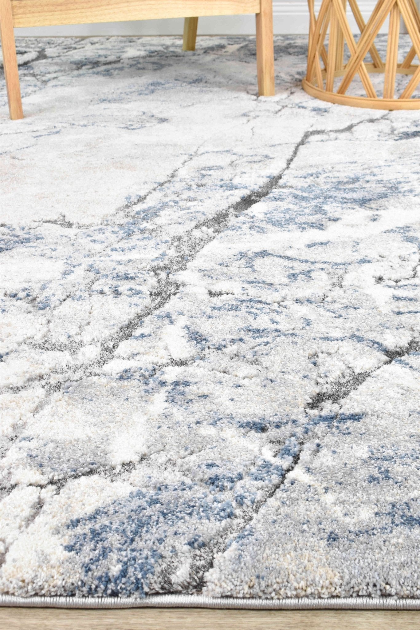 Roman A0240A Oceanic Rug - Floorsome - INDOOR/OUTDOOR - SOFIA - A0240A - D - BLUE - 80X150 - INDOOR/OUTDOOR