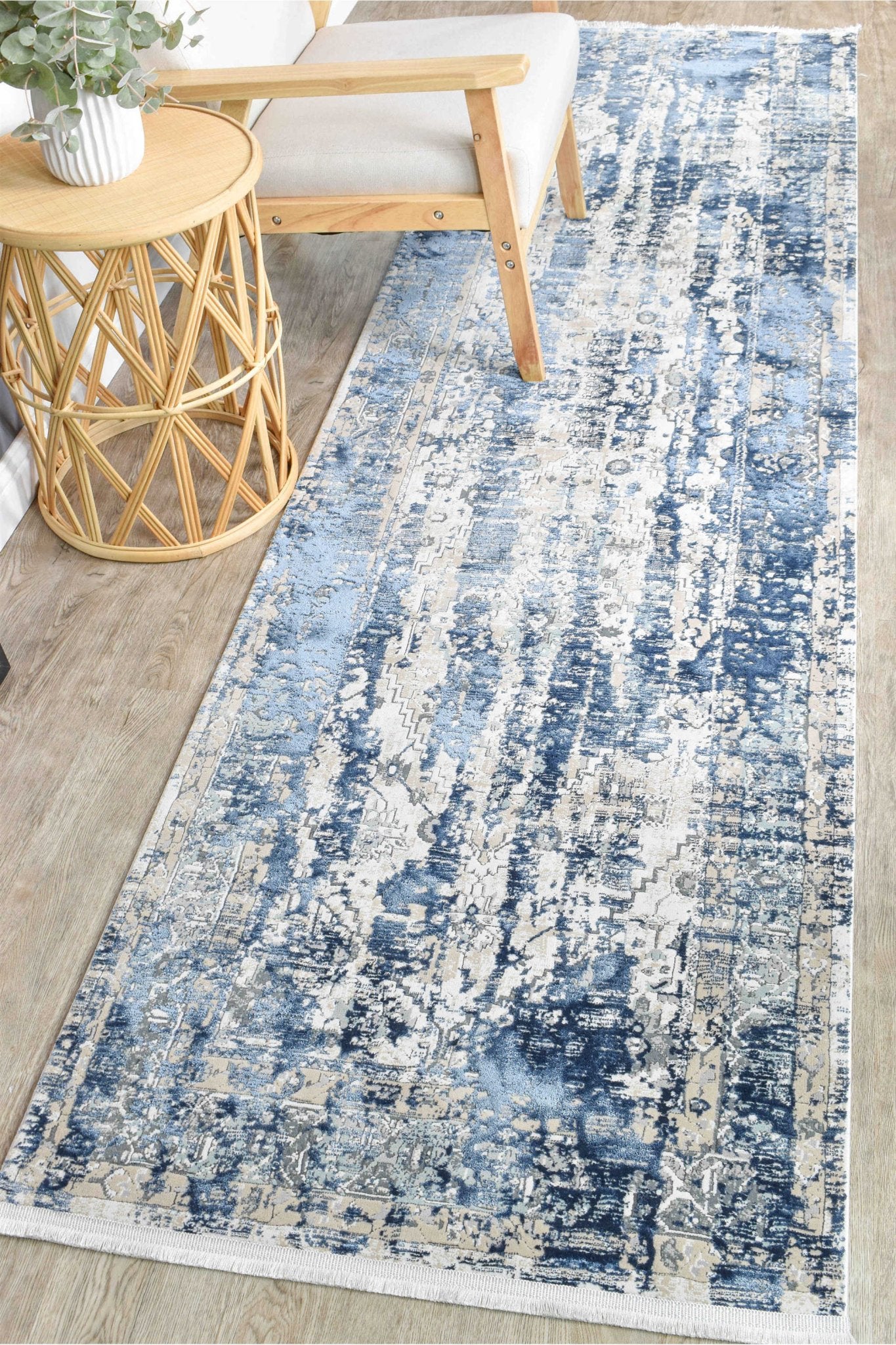 Rosalind 27340A Vintage Denim Rug - Floorsome - INDOOR/OUTDOOR - OASIS - 27340A - NAVY - 160X230 - INDOOR/OUTDOOR