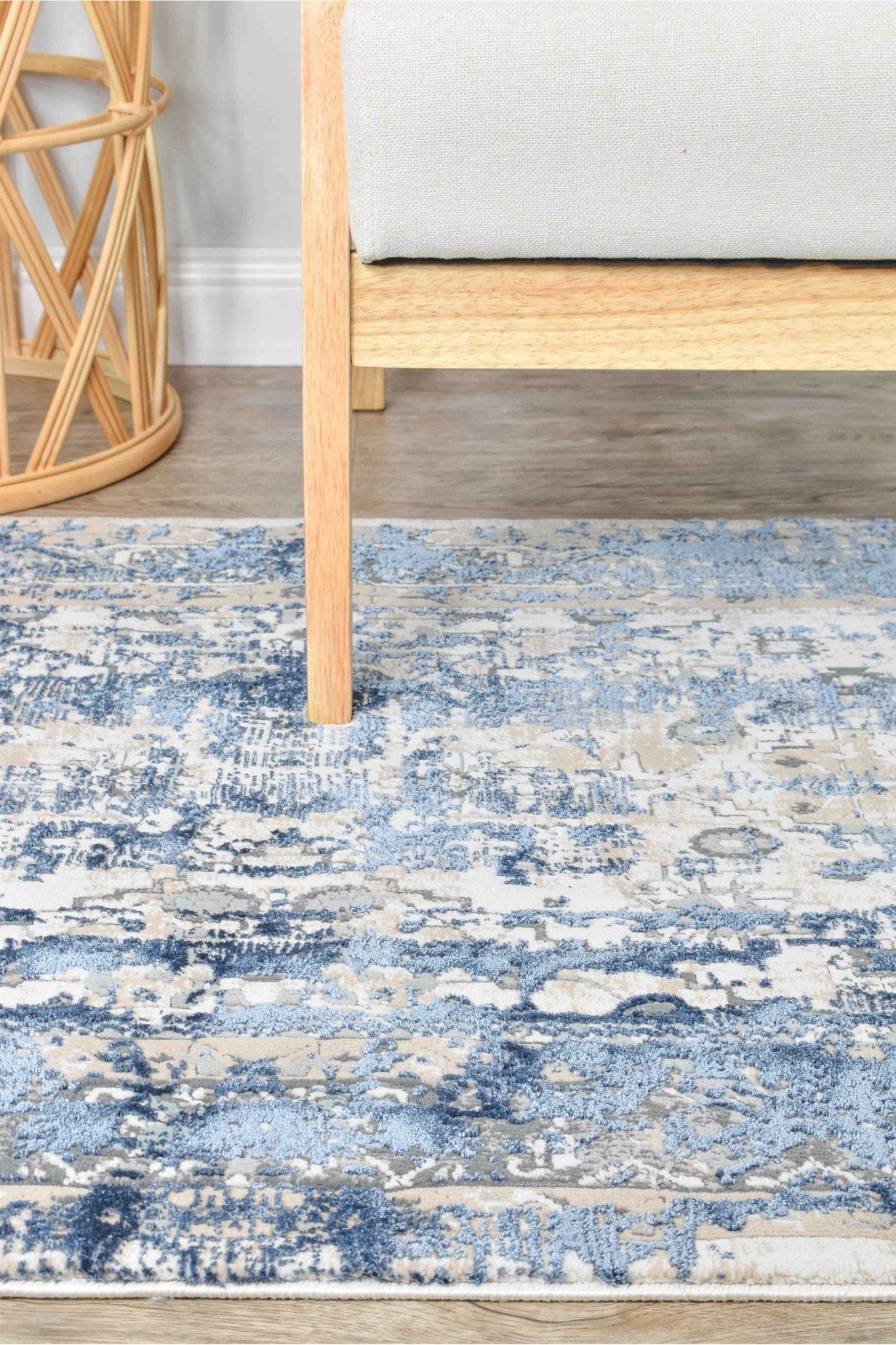 Rosalind 27340A Vintage Denim Rug - Floorsome - INDOOR/OUTDOOR - OASIS - 27340A - NAVY - 160X230 - INDOOR/OUTDOOR