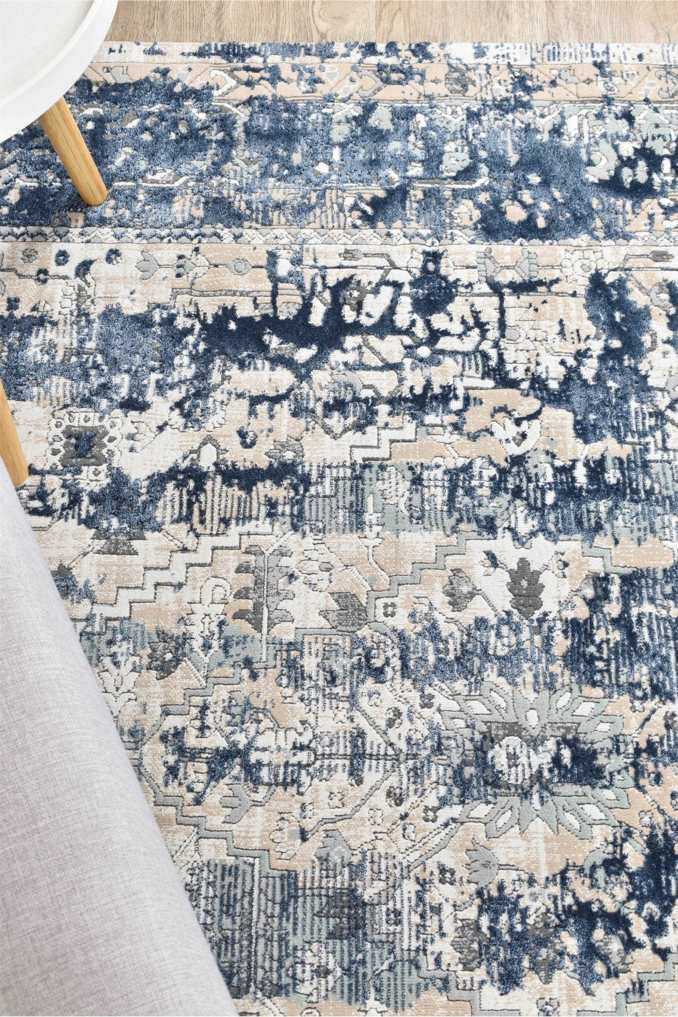 Rosalind 27340A Vintage Denim Rug - Floorsome - INDOOR/OUTDOOR - OASIS - 27340A - NAVY - 160X230 - INDOOR/OUTDOOR